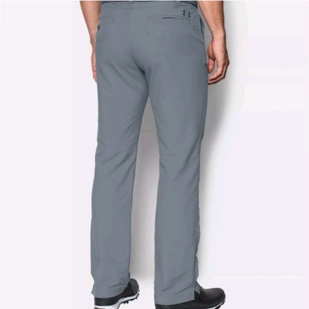 UNDER ARMOUR MEN’S PANS 30X30 LOOSE HEATHER GRAY PERFORMANCE GOLF UA DRIVE FLEX - Picture 11 of 12